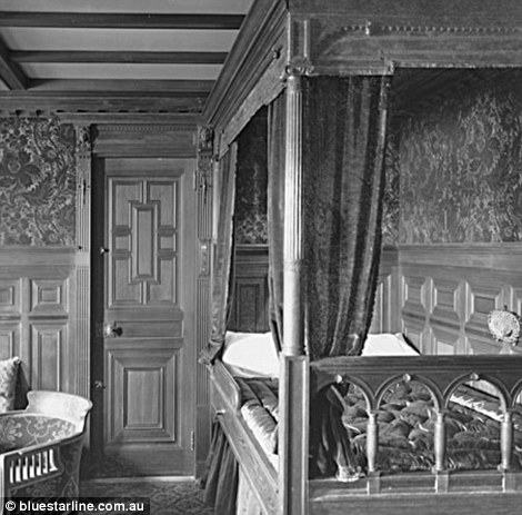 First class staterooms were decorated with walnut, sycamore, mahogany and oak panelling